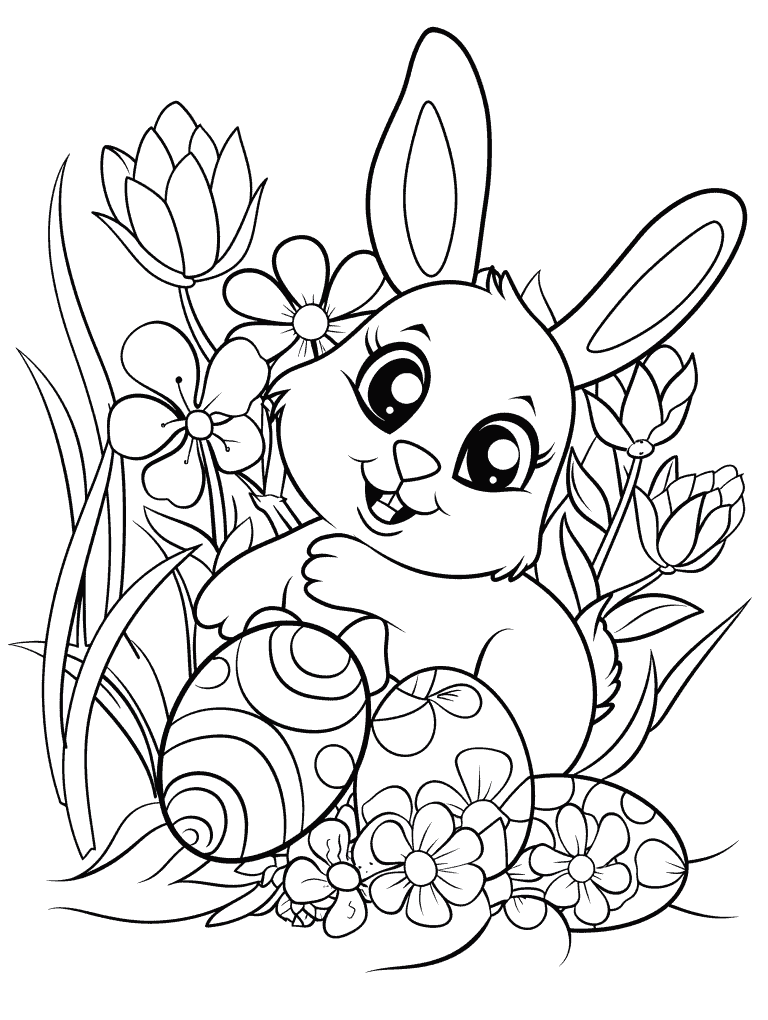 Bunny In A Easter Garden