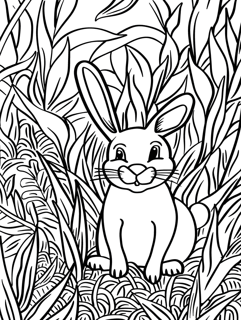 Rabbit In A Garden