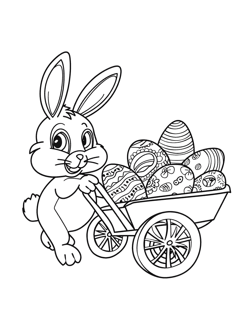 Bunny Pushing A Wheelbarrow