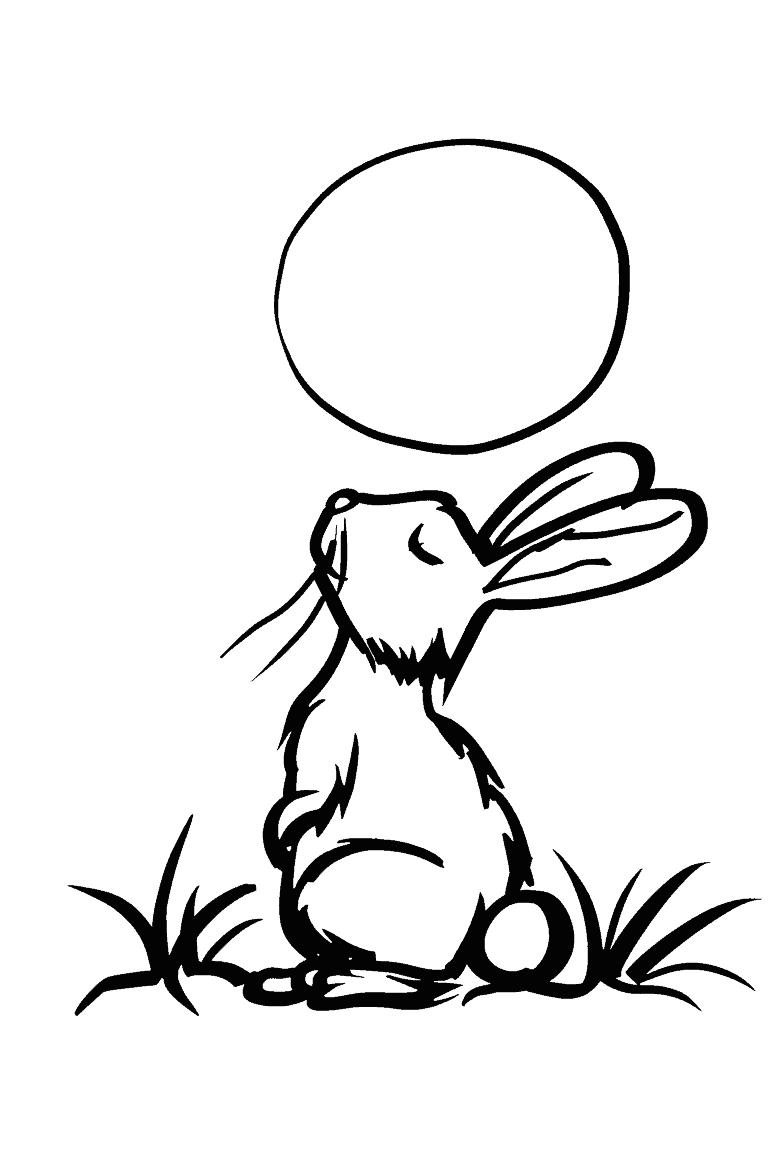Rabbit Gazing on the Moon