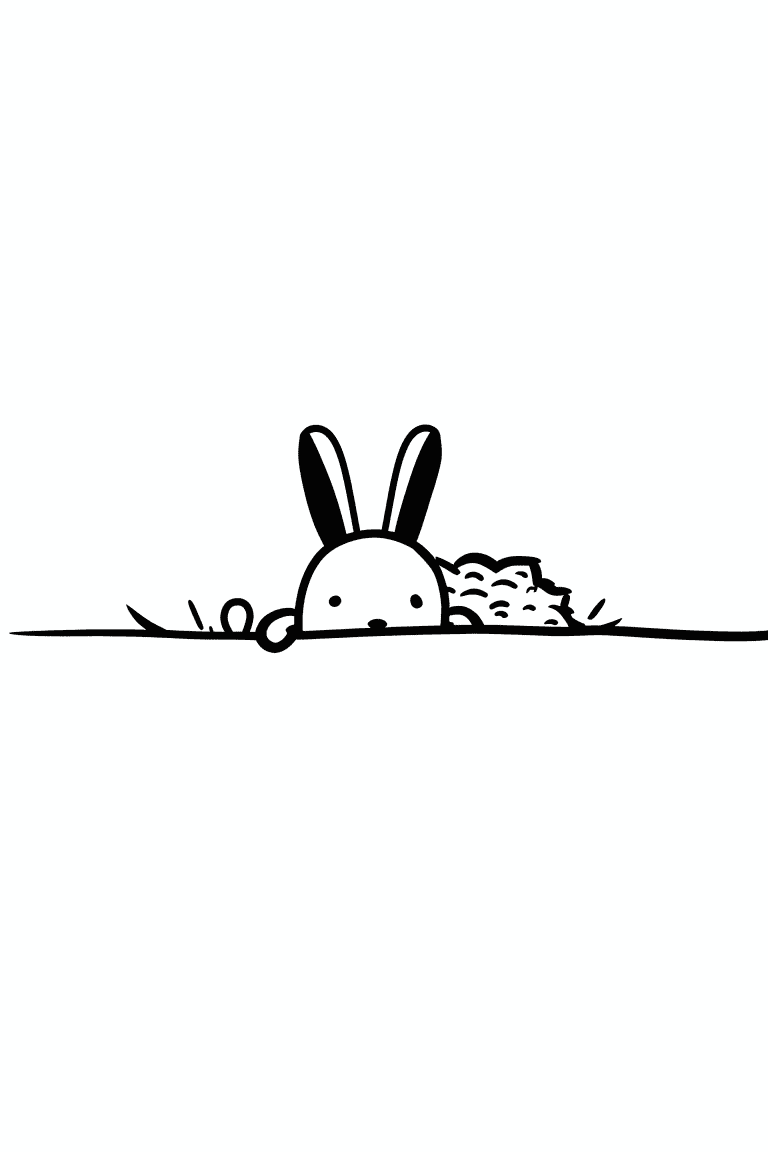 Rabbit Playing Hide and Seek