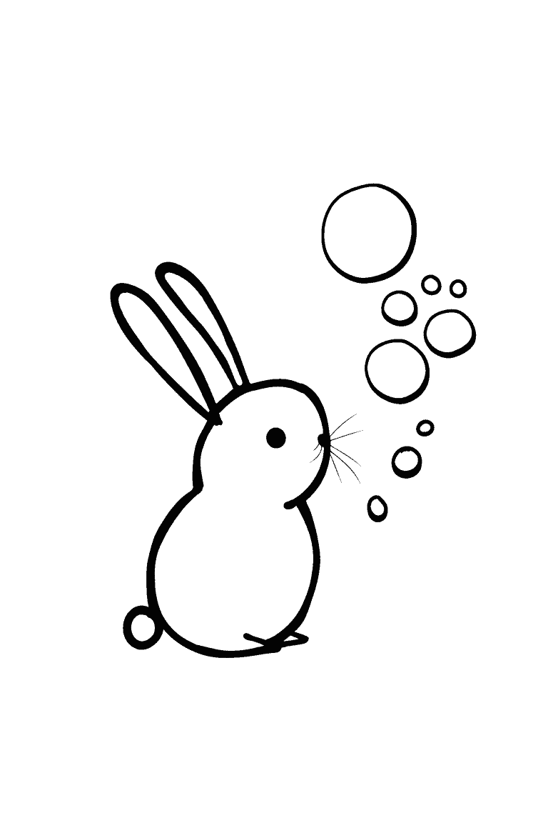 Rabbit Watching Bubbles