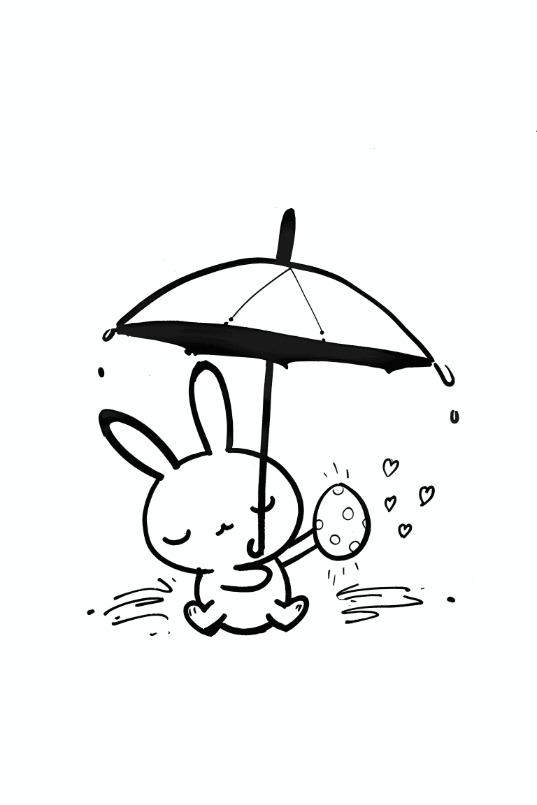 Rabbit And Umbrella