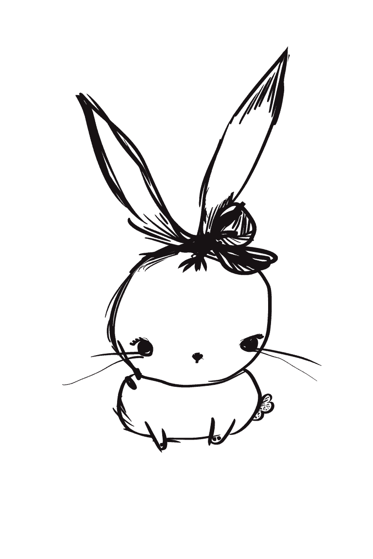 Rabbit Wearing A Ribbon