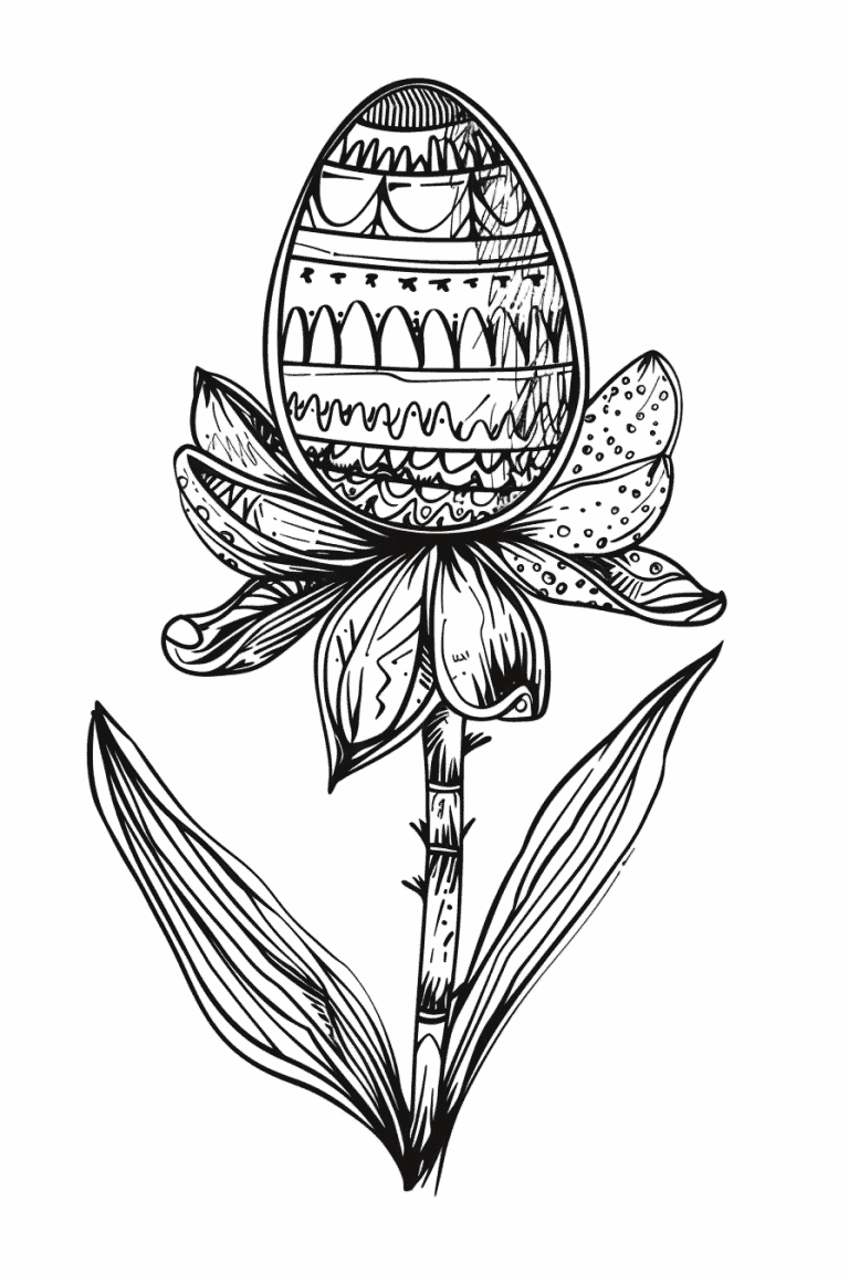 Easter Egg On Flower