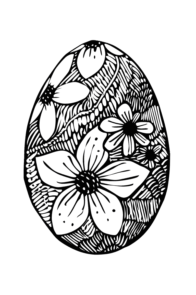 Floral Easter Egg