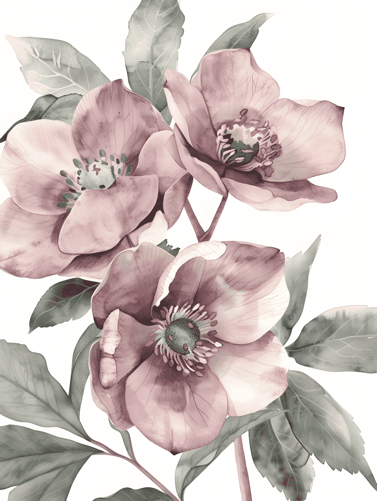 Portrait Of Hellebores
