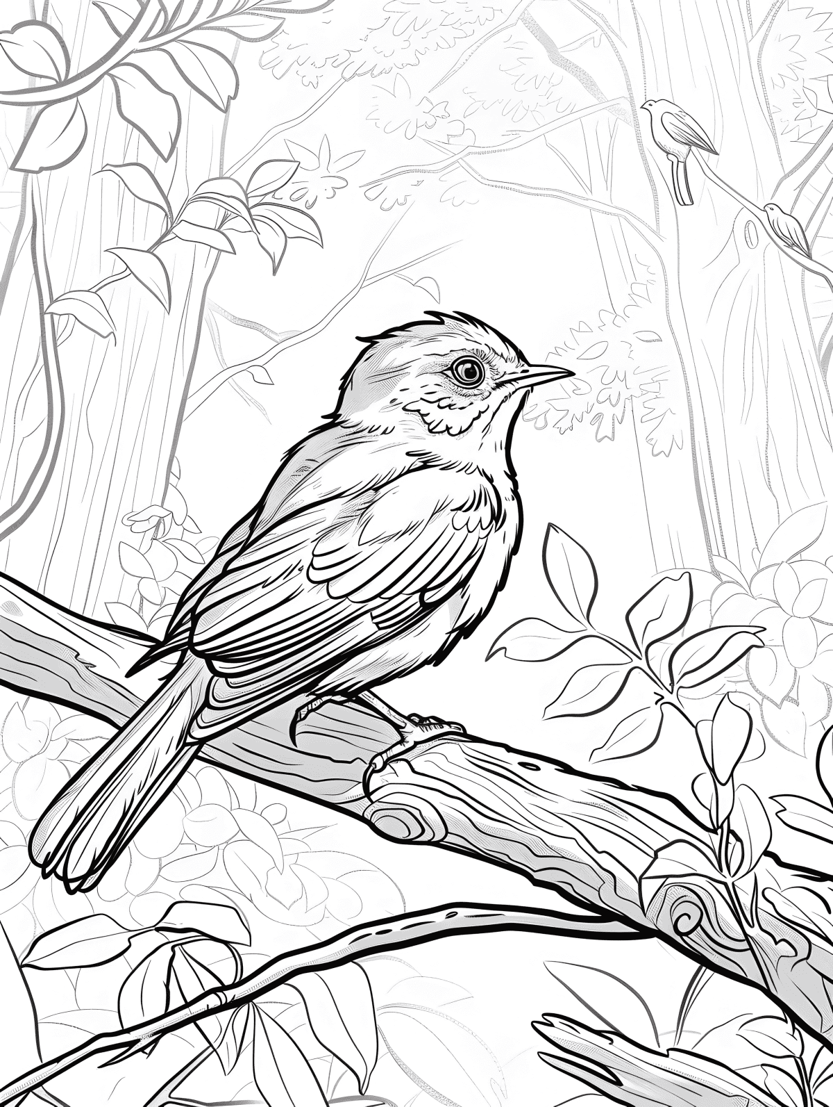 30 Spectacular Spring Bird Coloring Pages - Brighter Craft