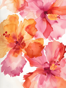 vibrant hues of hibiscus flowers