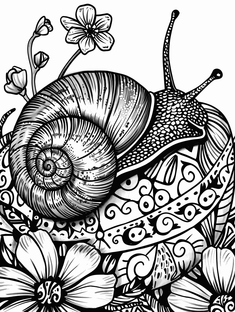 Snail Crawling On An Easter Egg