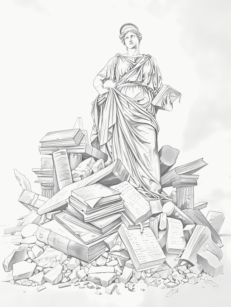 Athena Standing Amidst The Ruins