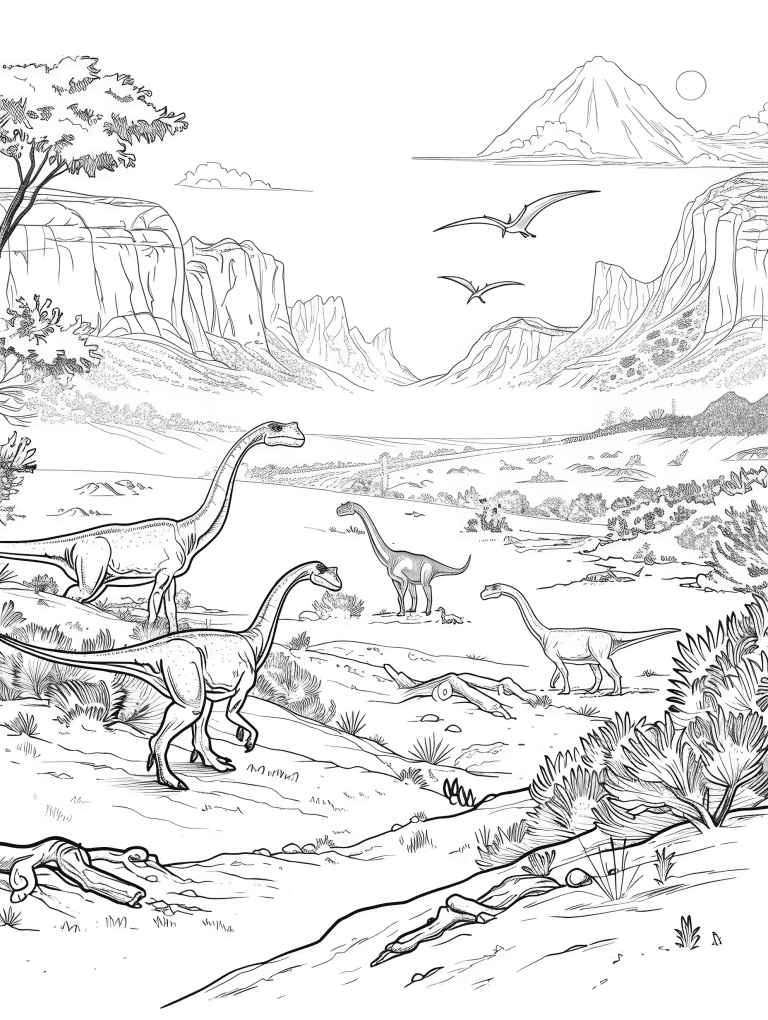 Corythosaurus Migrating Through Vast Plains