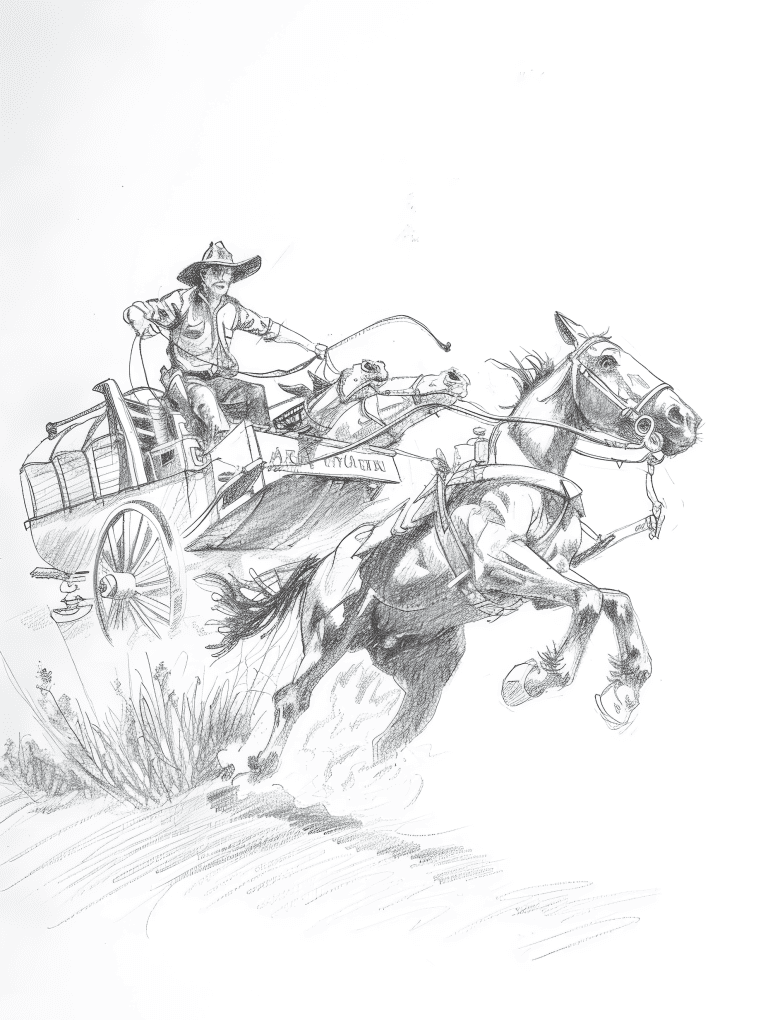 Cowboy Chasing A Runaway