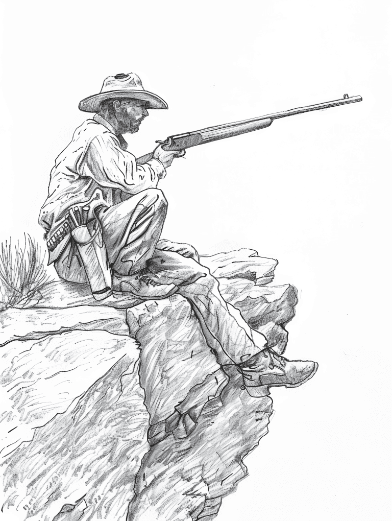 Cowboy Guarding His Post