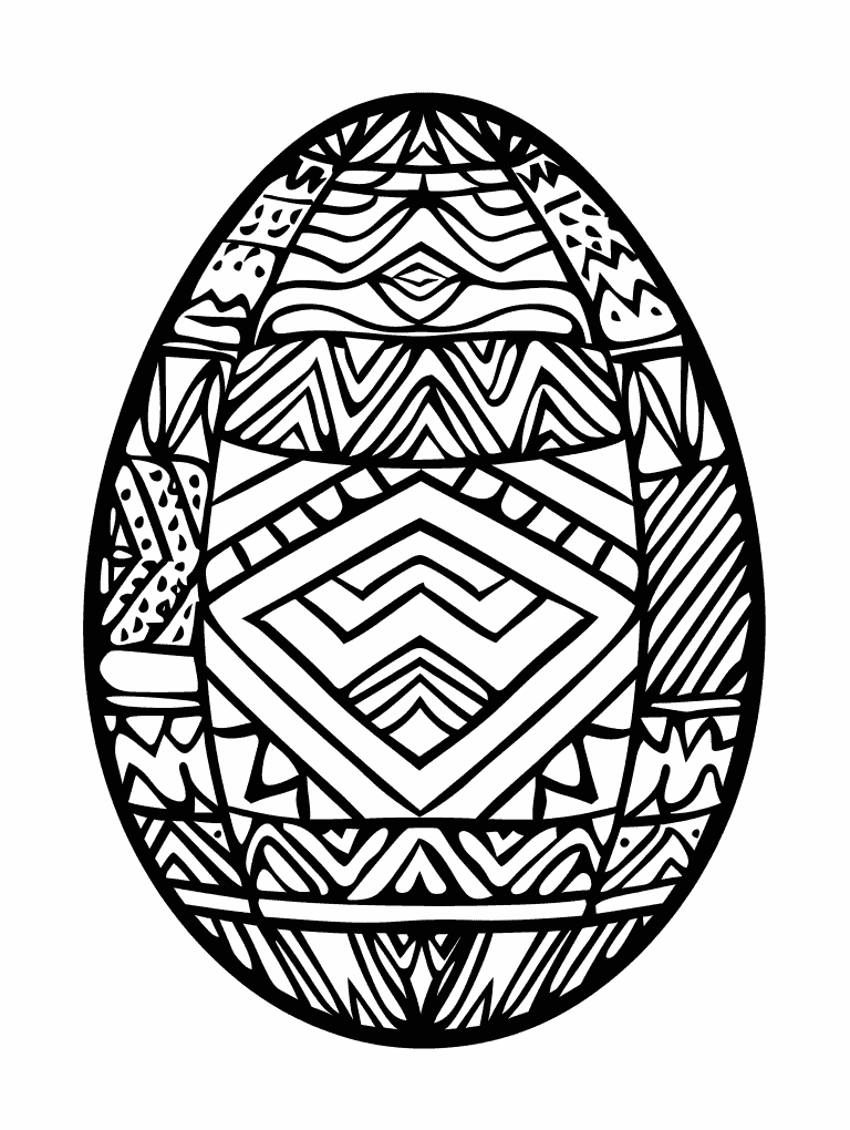 Easter Egg Adorned In Native American Pattern