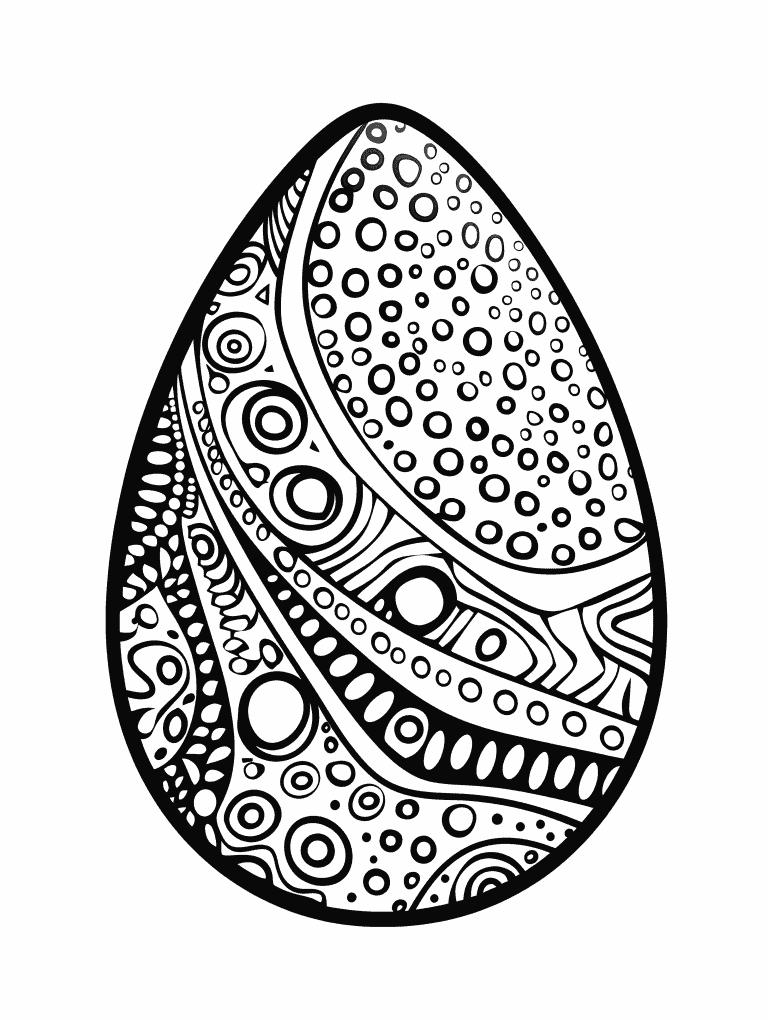 Aboriginal Dot Inspired Easter Egg