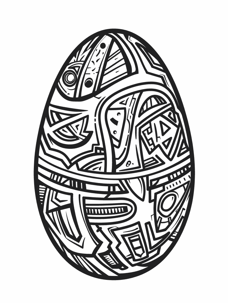 Futuristic Inspired Easter Egg