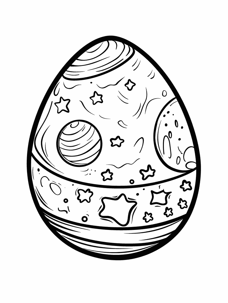 Galaxy Inspired Easter Egg