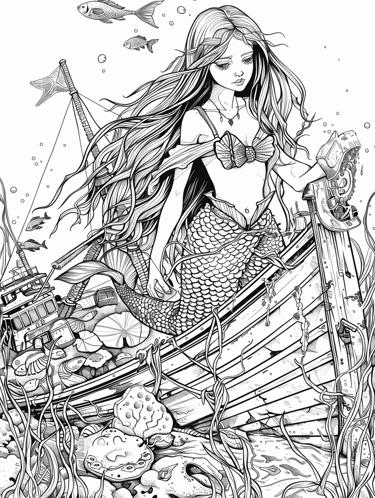 Mermaid In A Shipwreck
