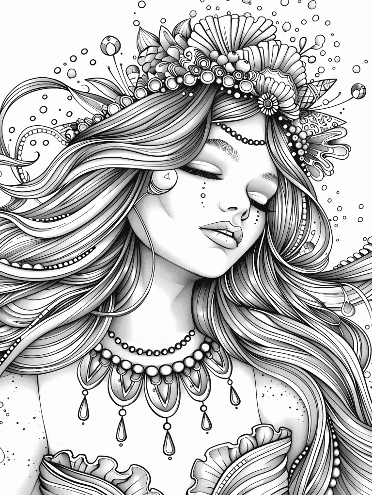 Mermaid Adorned With Jewels