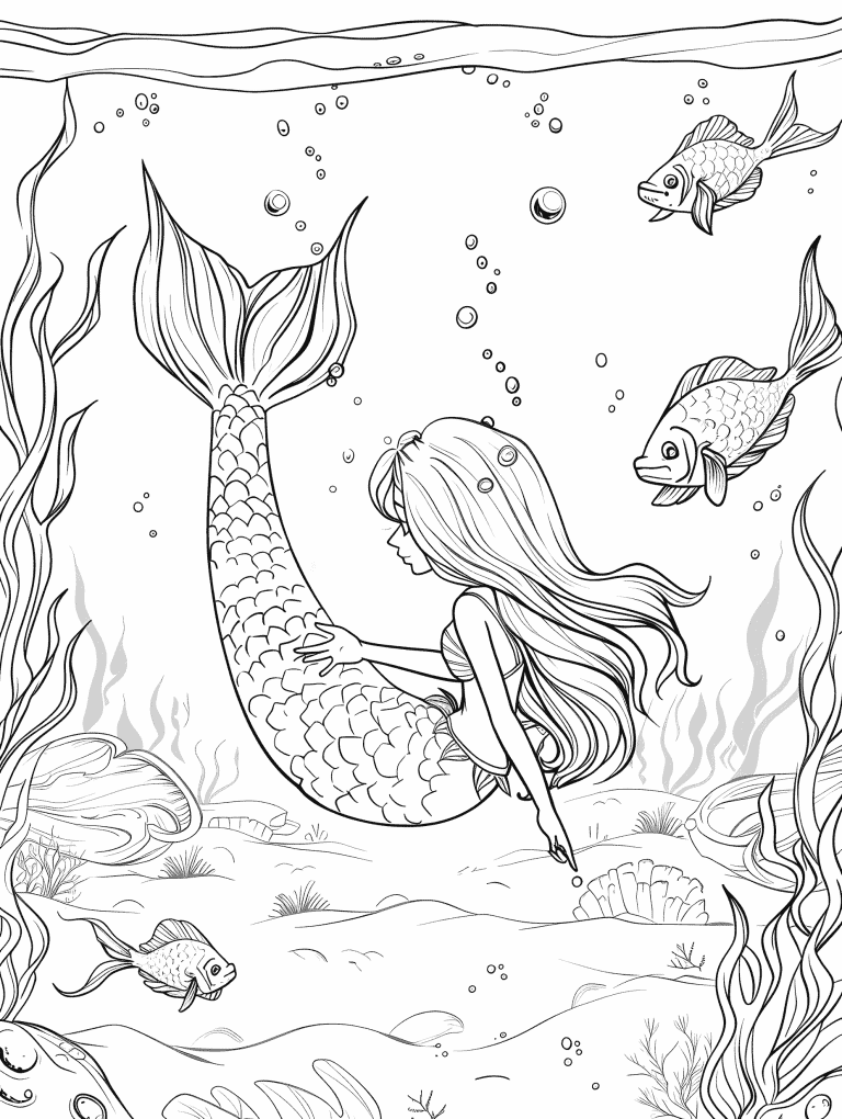 Mermaid Communicating to Fishes