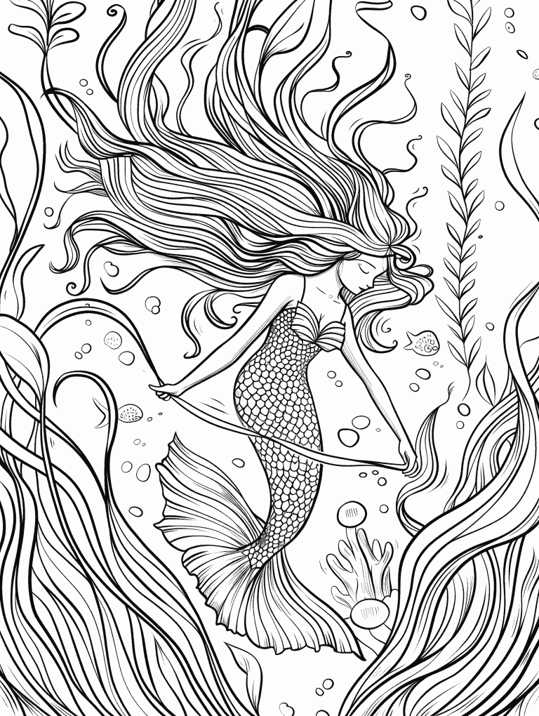 Mermaid Enjoying A Serene Swim