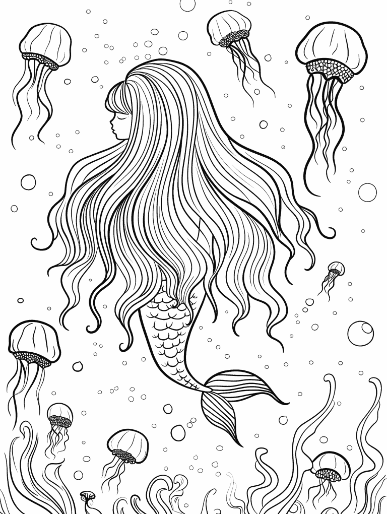 Mermaid With Jellyfish