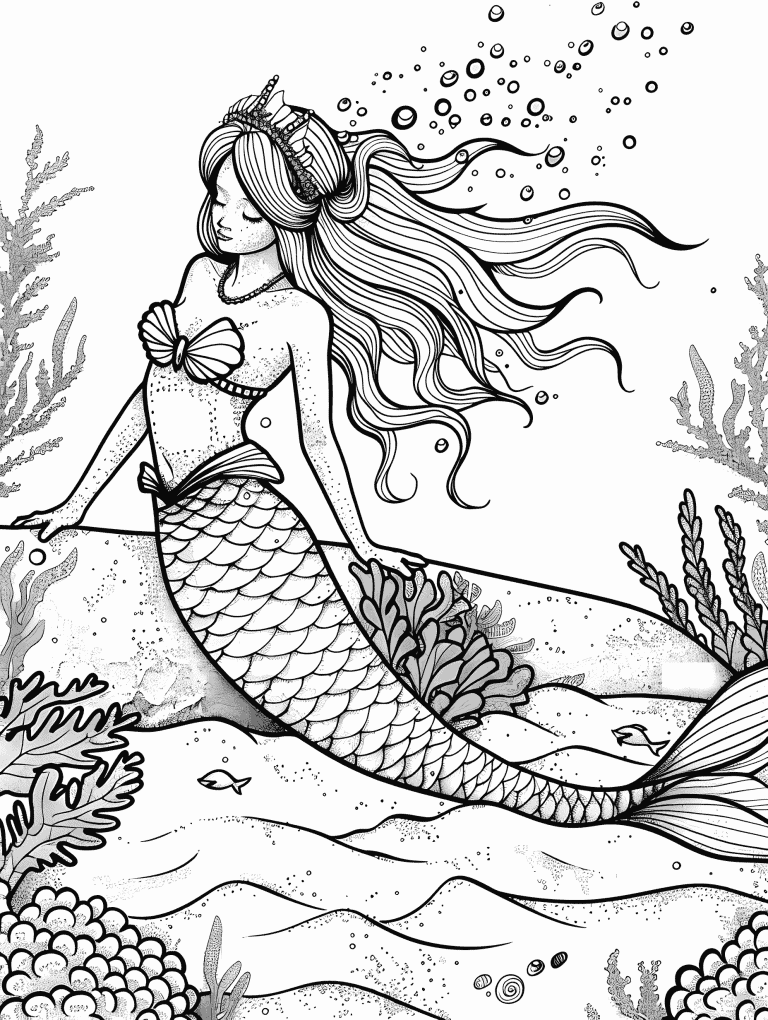 Mermaid Relaxing On Soft Hand