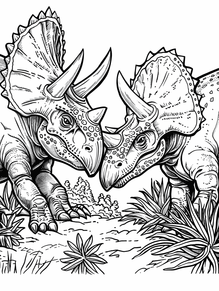 Two Pachycephalosaurus