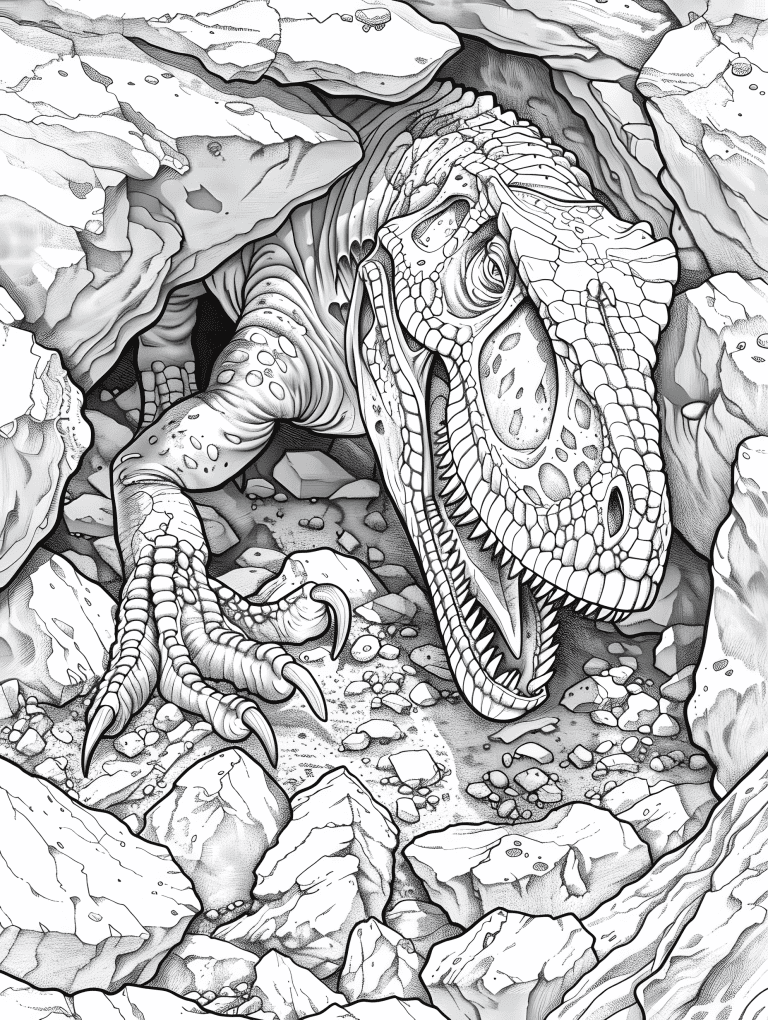 Tyrannosaurus Emerging From A Cave