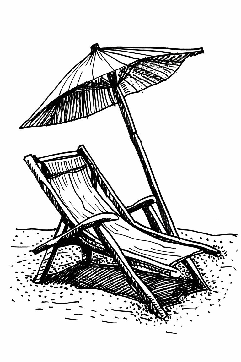 Reclined Beach Chair