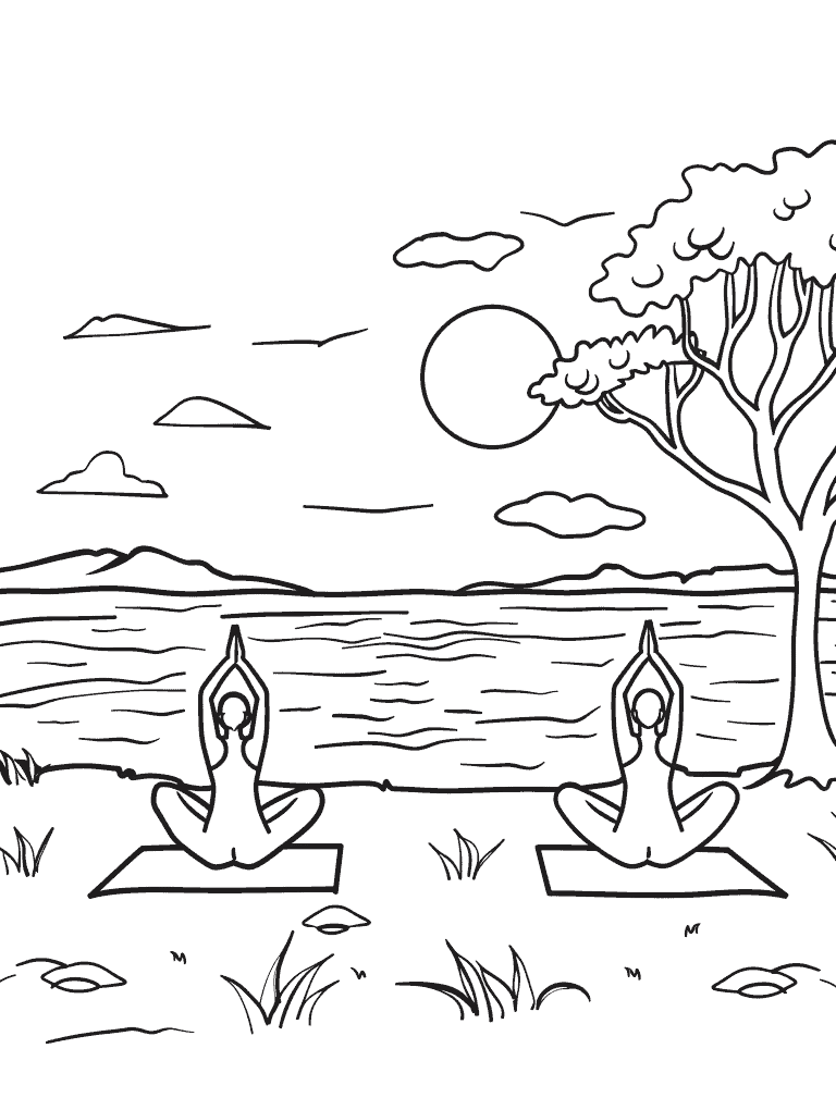 Beach Yoga Session
