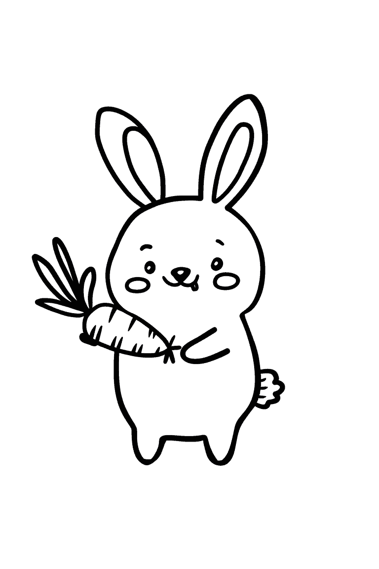 Bunny Holding A Carrot