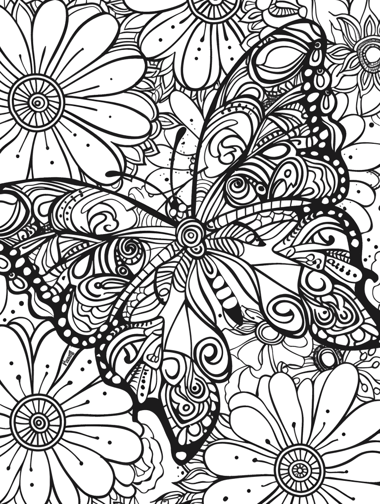 Butterfly Adorned With Henna Patterns
