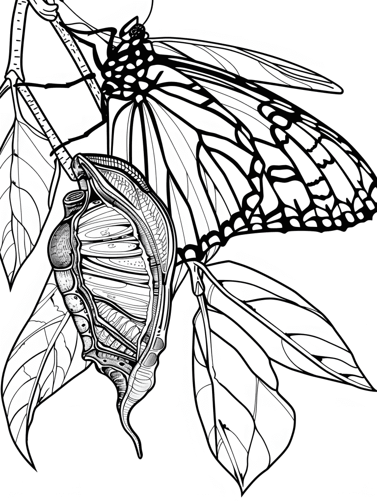 Butterfly Emerging From Chrysalis