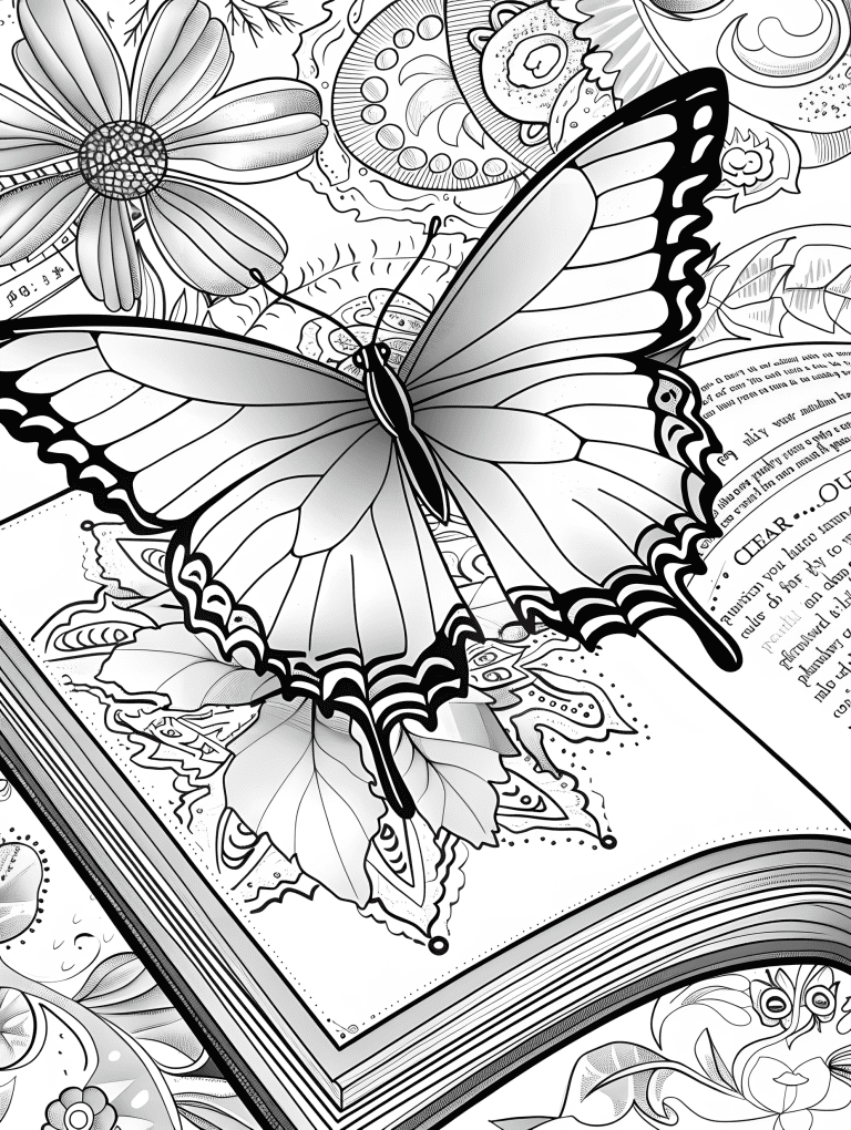 Butterfly Emerging From A Book