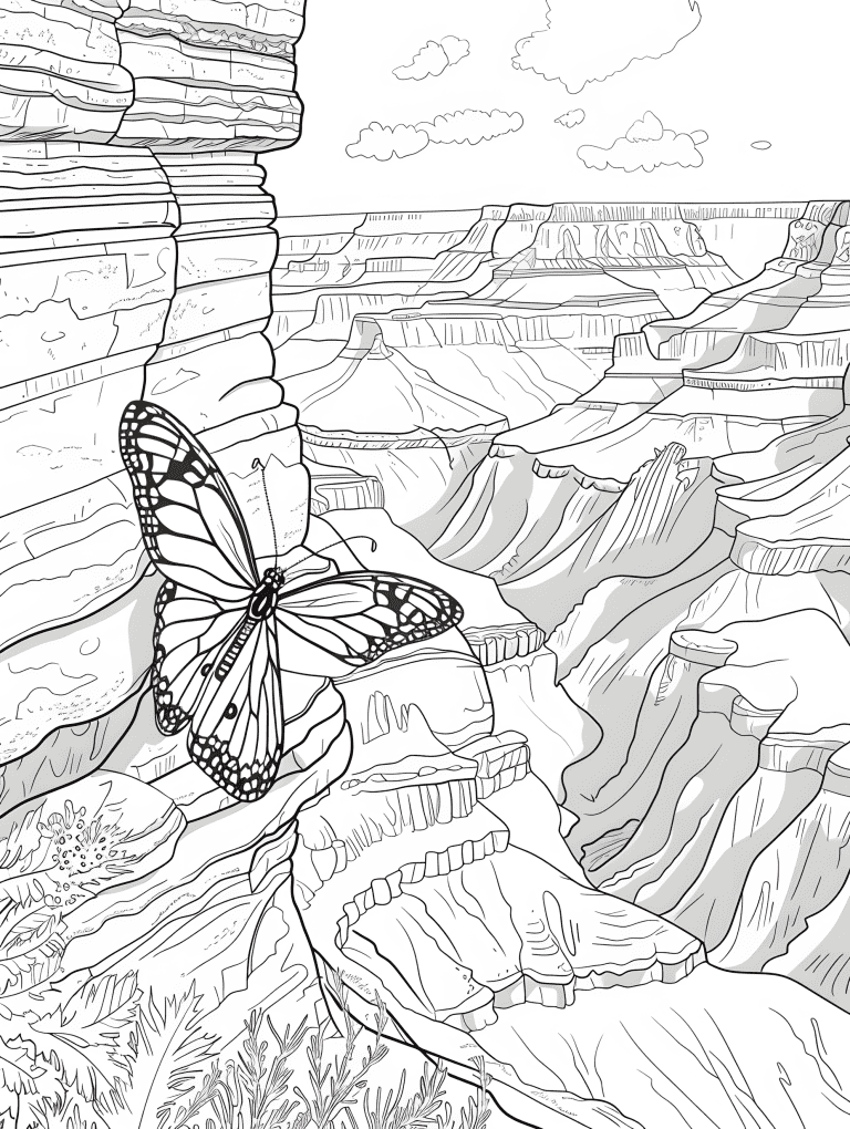 Butterfly Perched On A Cliff