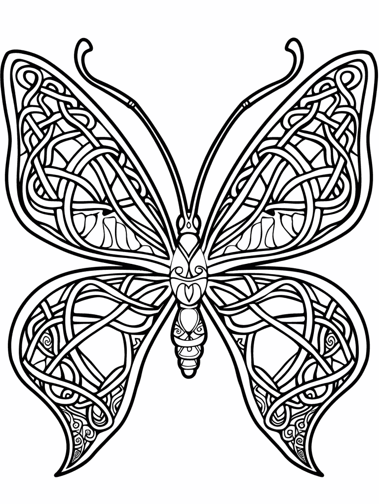 Butterfly Wings In Celtic Knotwork