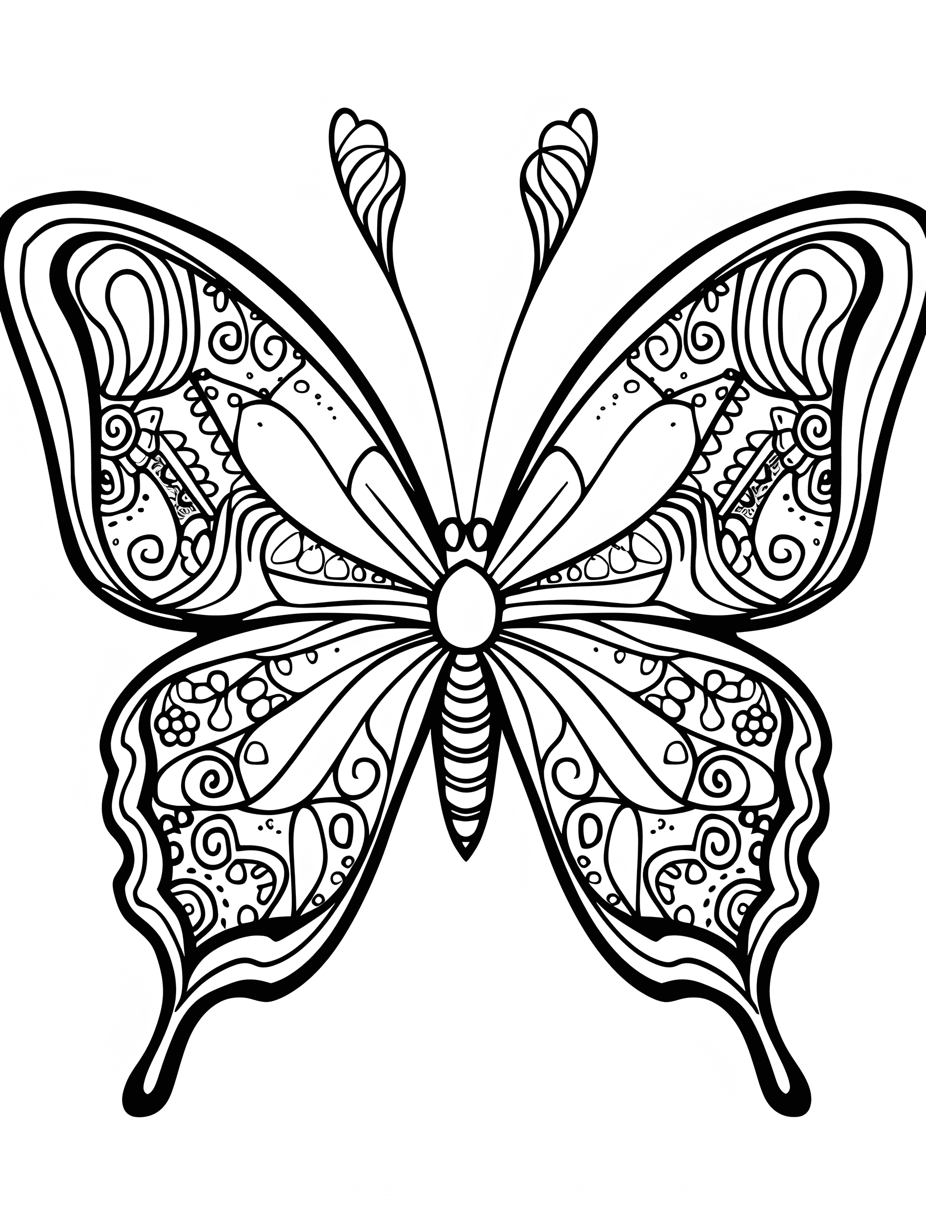 30 Exciting Butterfly Coloring Pages - Brighter Craft