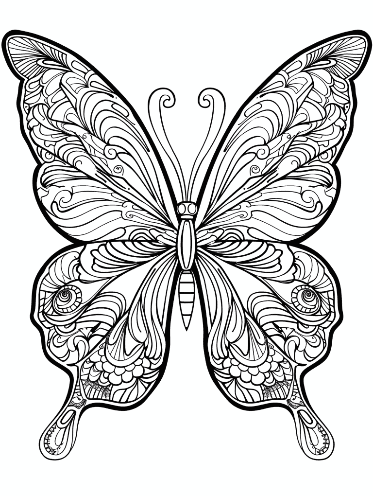 Butterfly Wings In Intricate Swirls