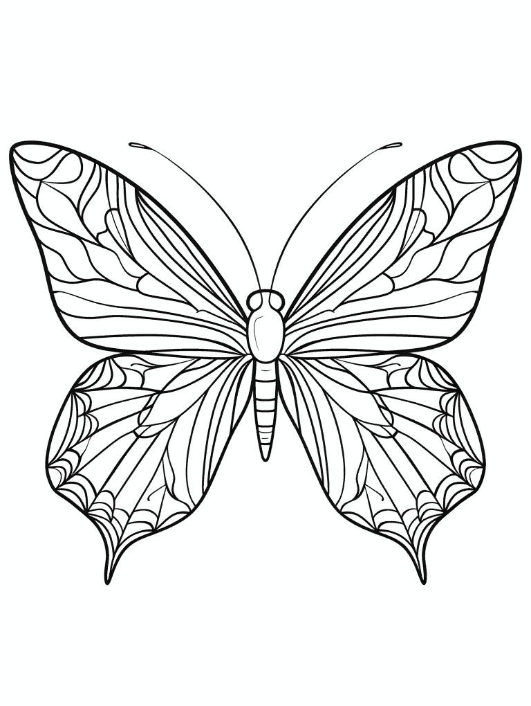 Butterfly Wings Resembling Veining Of Marble