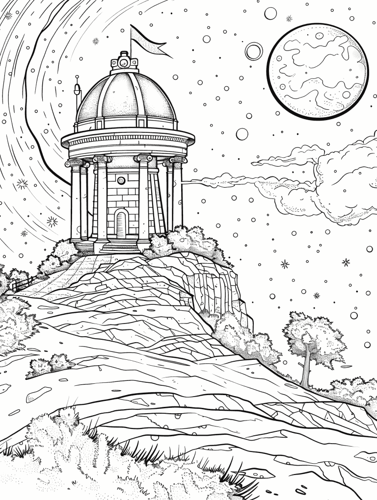Observatory Under The Moonlit Sky