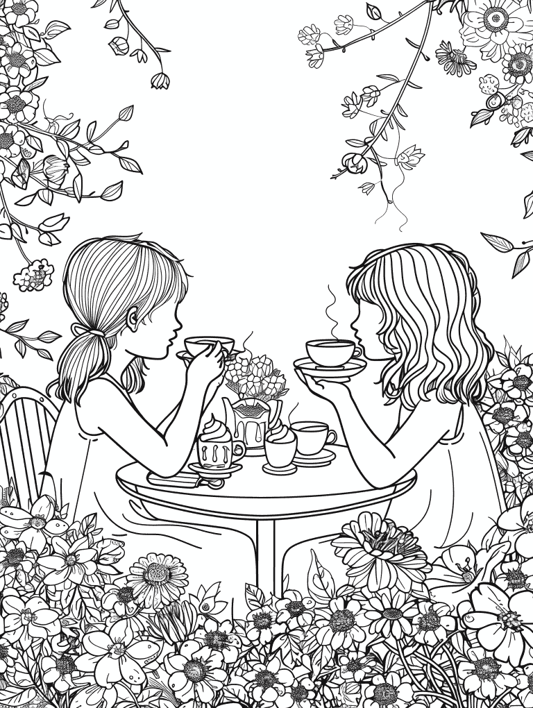 Friends Enjoying Tea