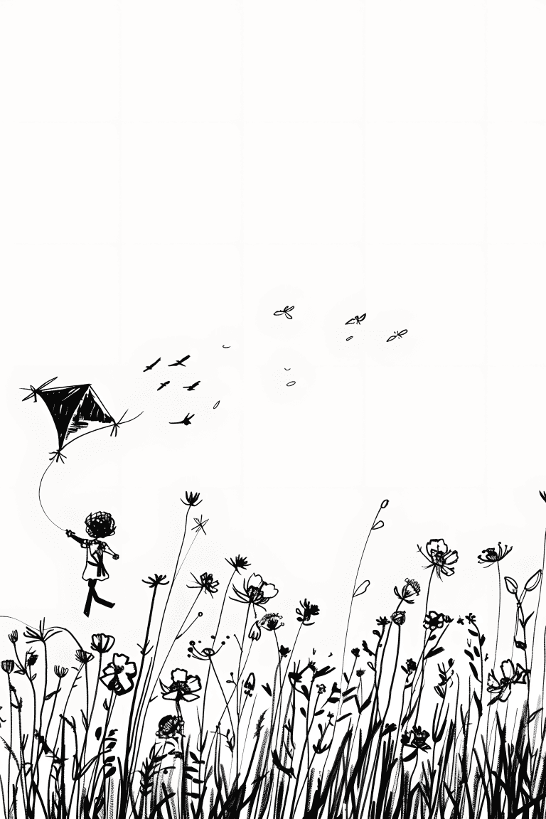 Kid Flying A Kite