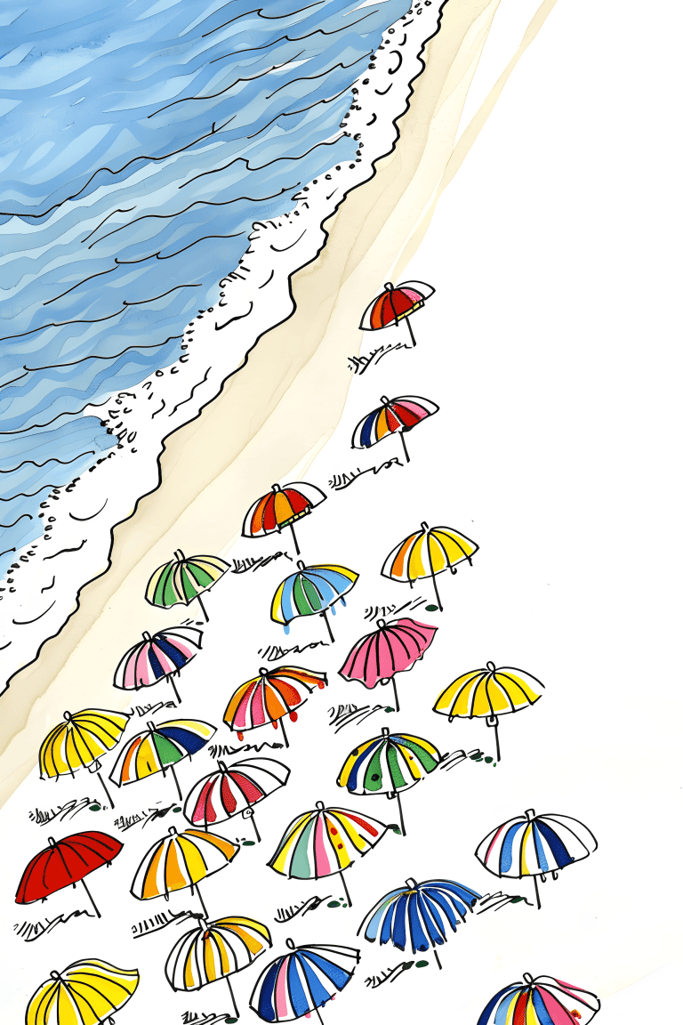 Umbrellas In Shoreline