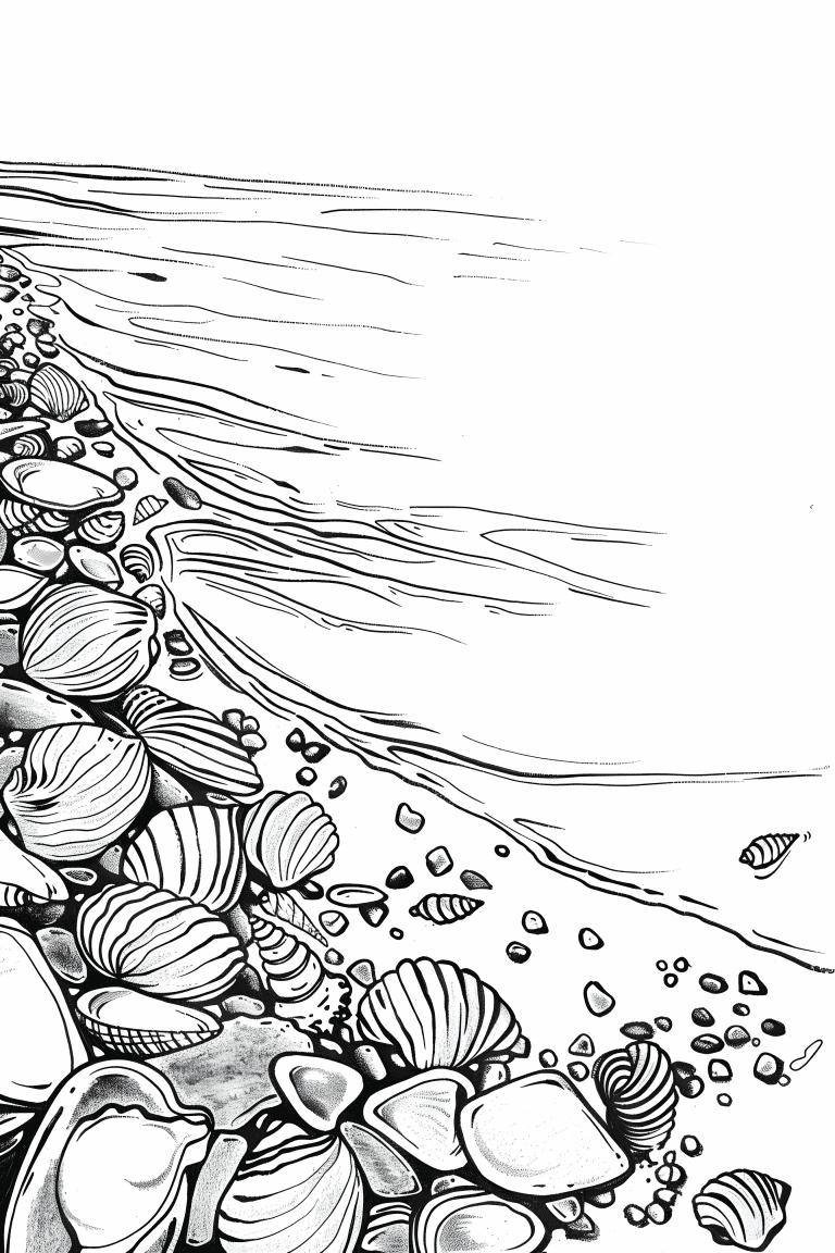 Sea Shells Along The Shoreline