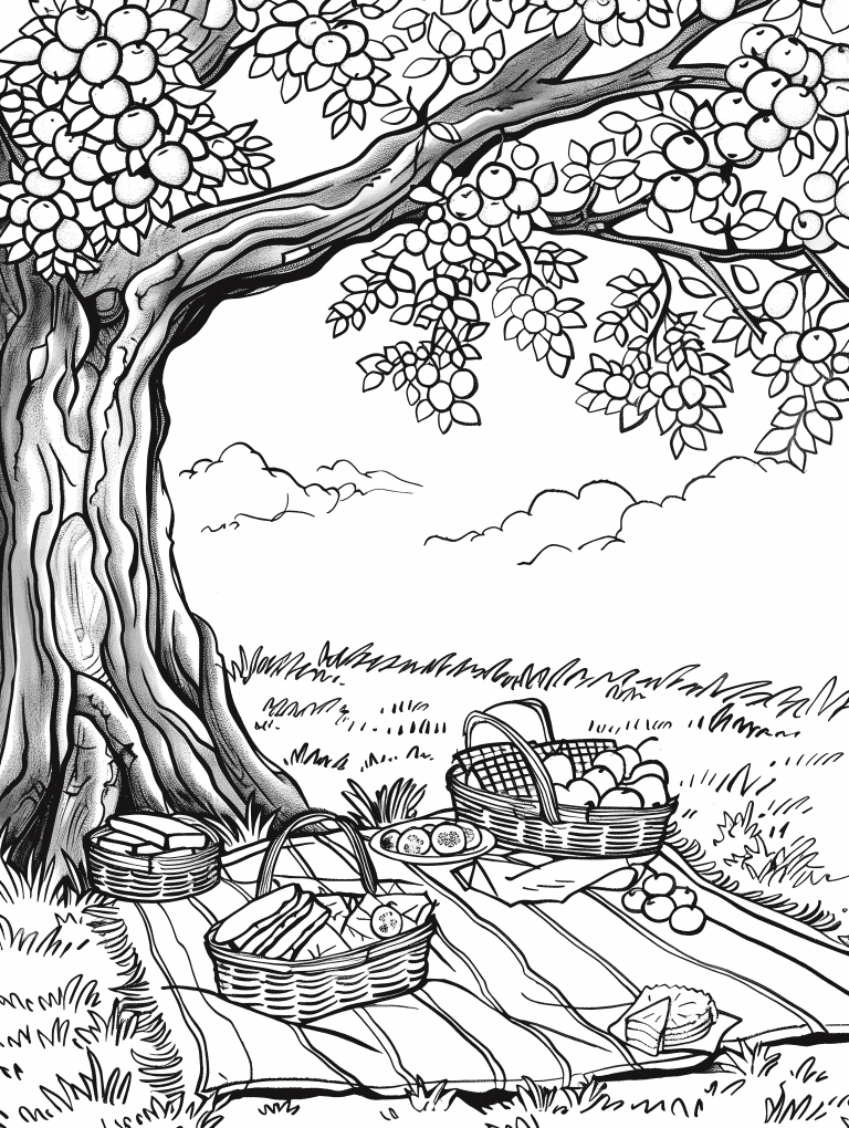 Picnic Under A Large Tree