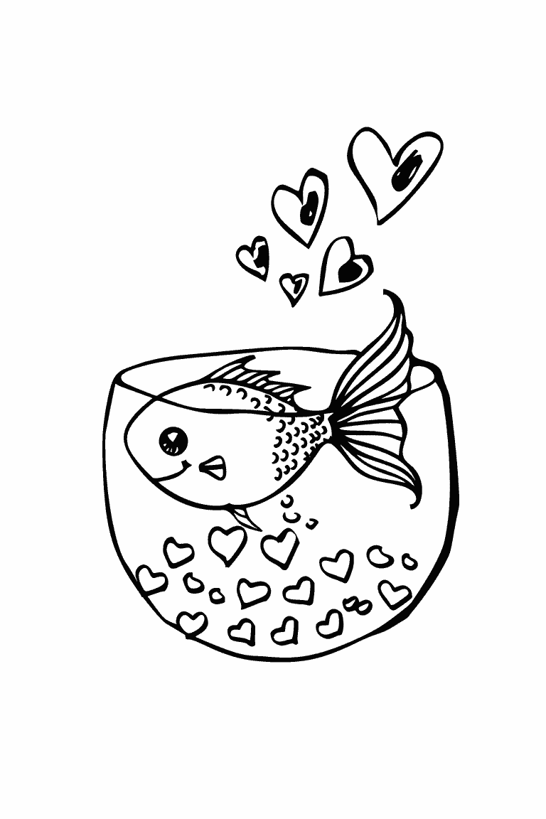 Fish Swimming In Hearts