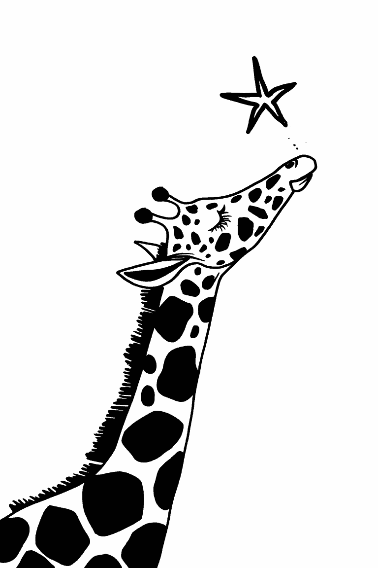 Giraffe Reaching For A Star