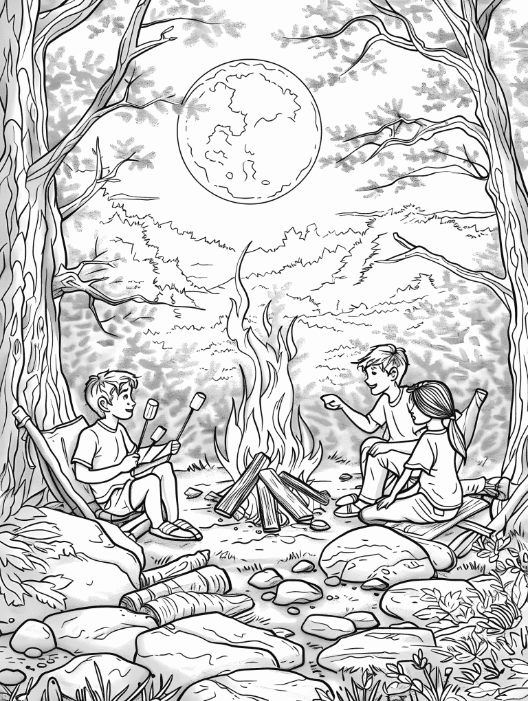 Bonfire Under The Light Of The Moon